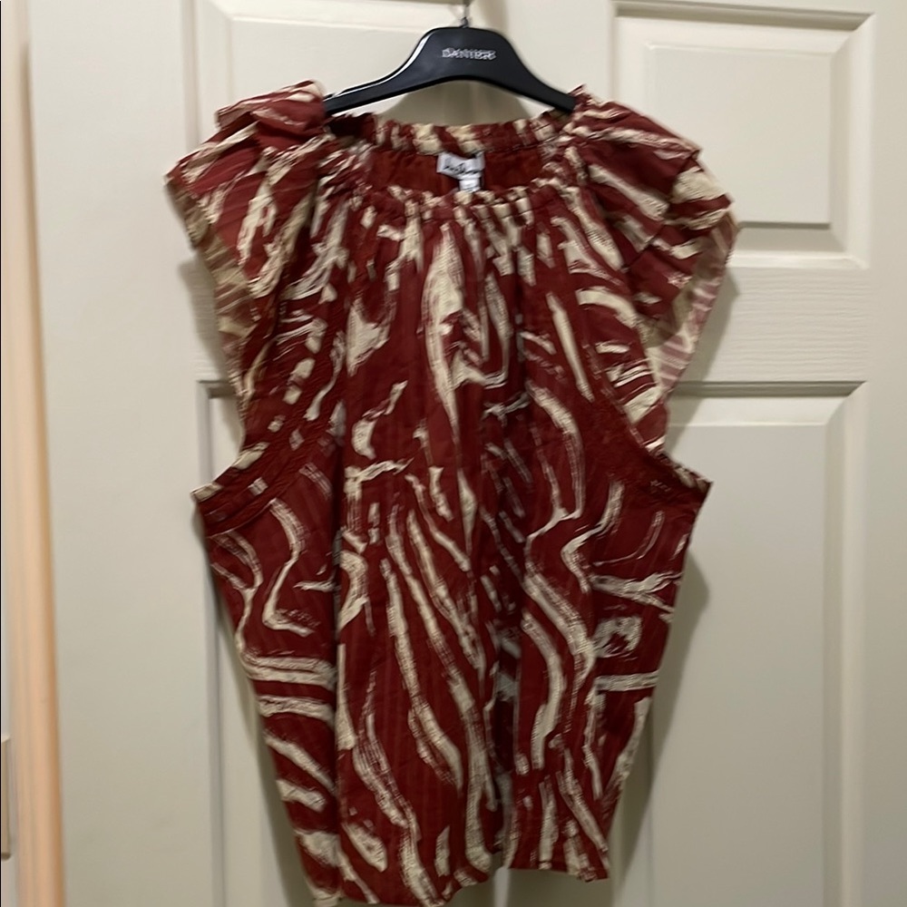 Sam Edelman cotton zebra print top (sz XL)